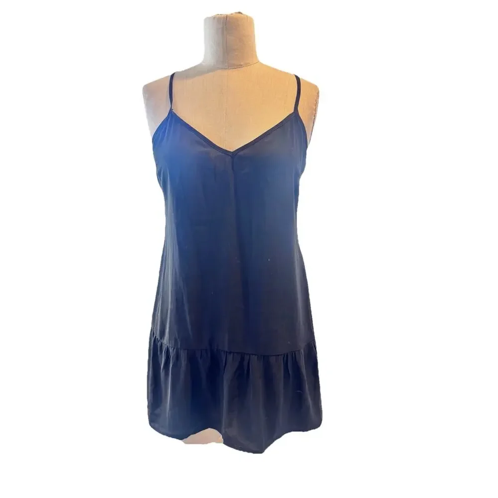 Abercrombie & Fitch Black Drop Waist Dress in Women’s Small, Tie Back , Mini